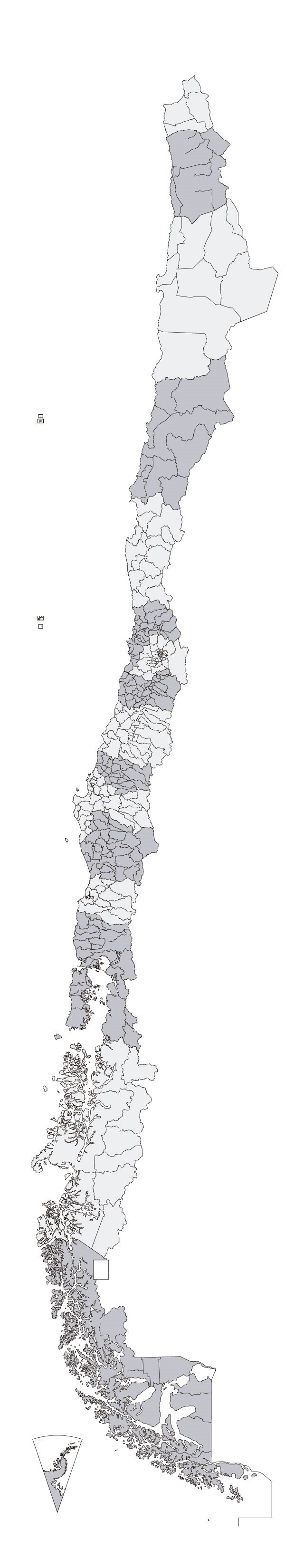 mapa de Chile para colorear