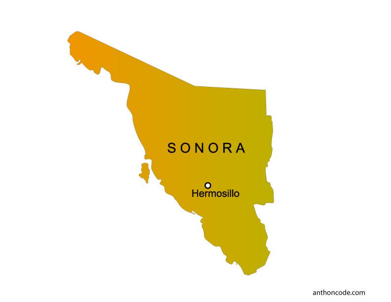 Mapa de Sonora 