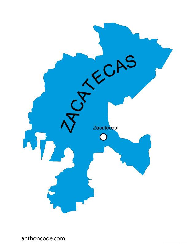 Mapa de Zacatecas