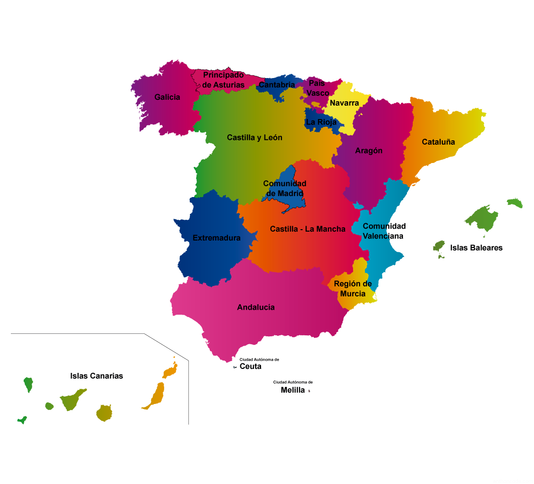 España en PNG colores degradados HD