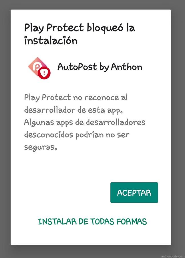 Aplicación bloqueada por Play Protect [Solución para desarrolladores]